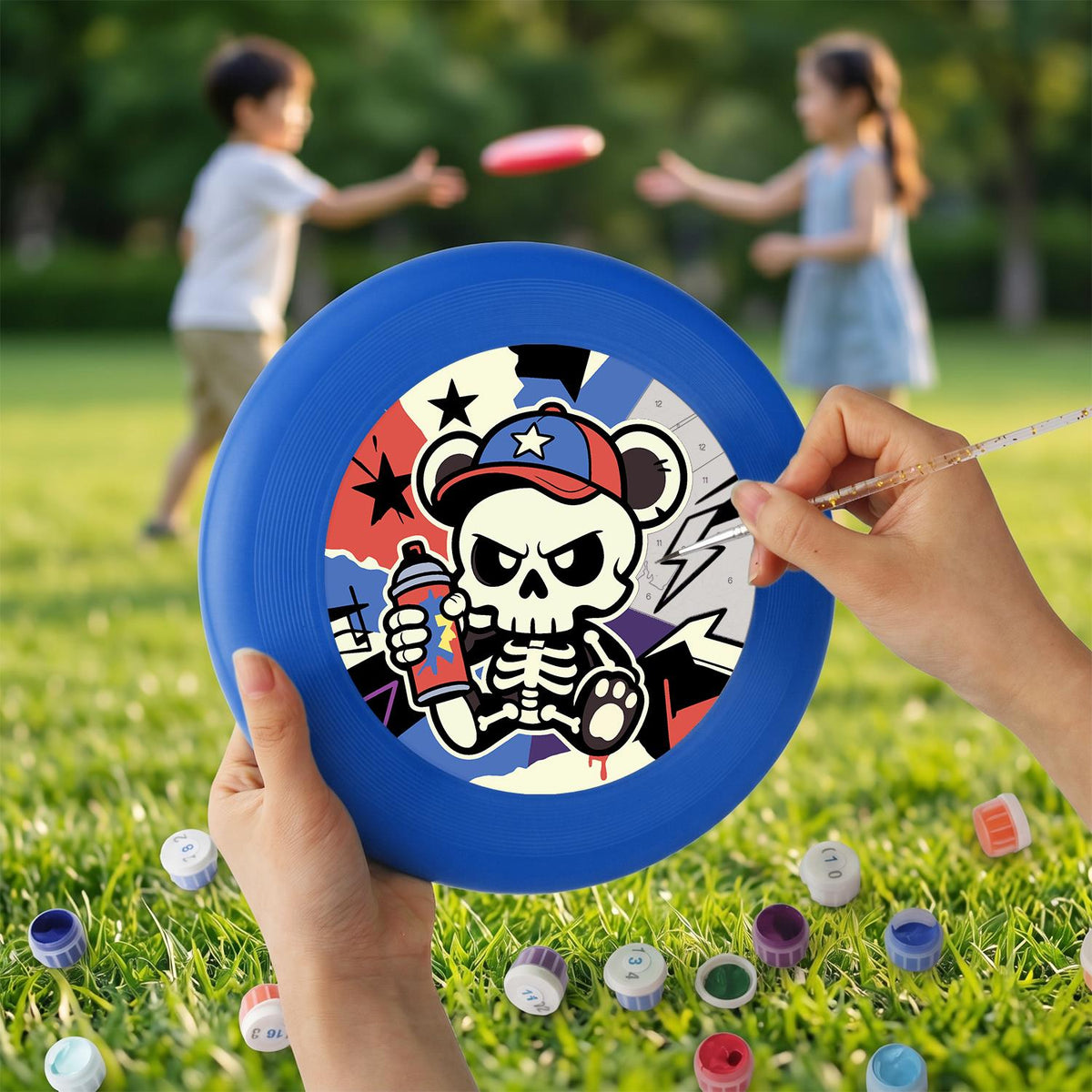 Stars and Stripes Skull (Paint by Numbers Flying Disc)