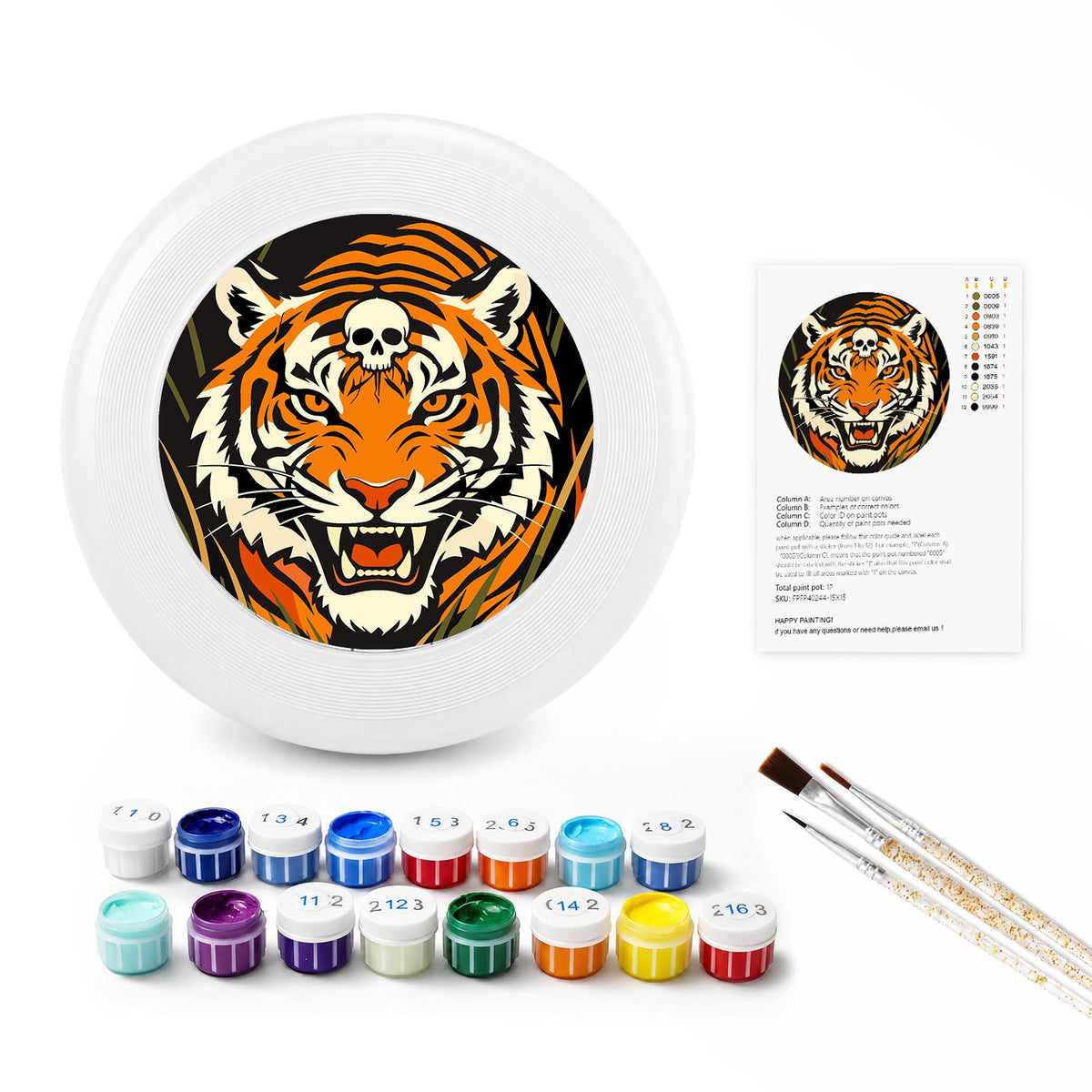 Roaring Tiger (Paint by Numbers Flying Disc)