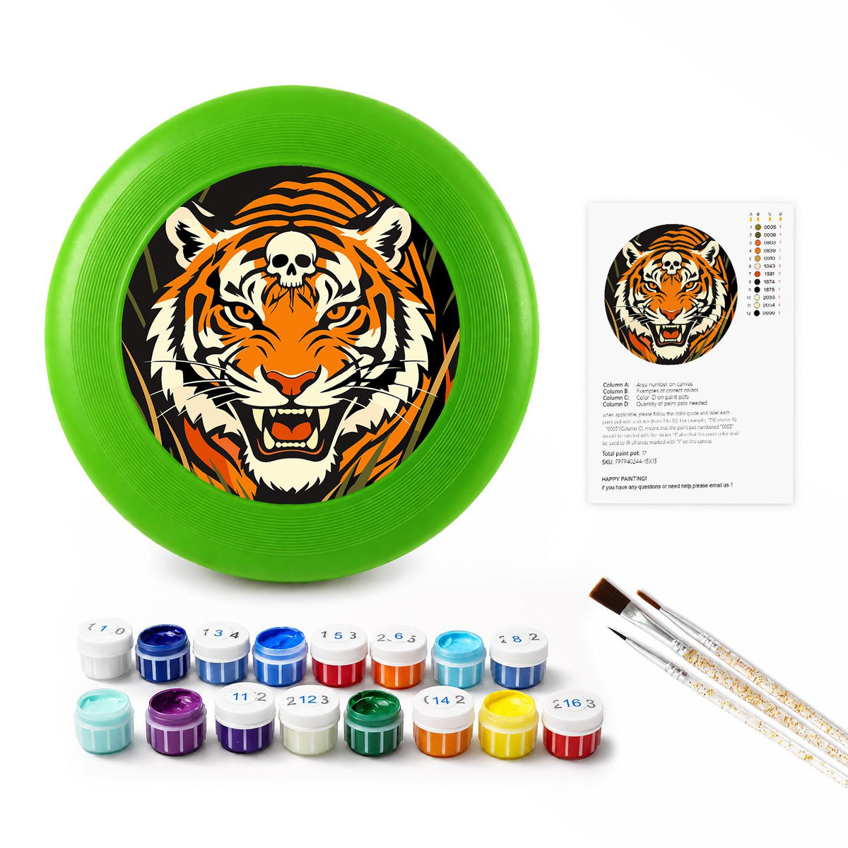 Roaring Tiger (Paint by Numbers Flying Disc)