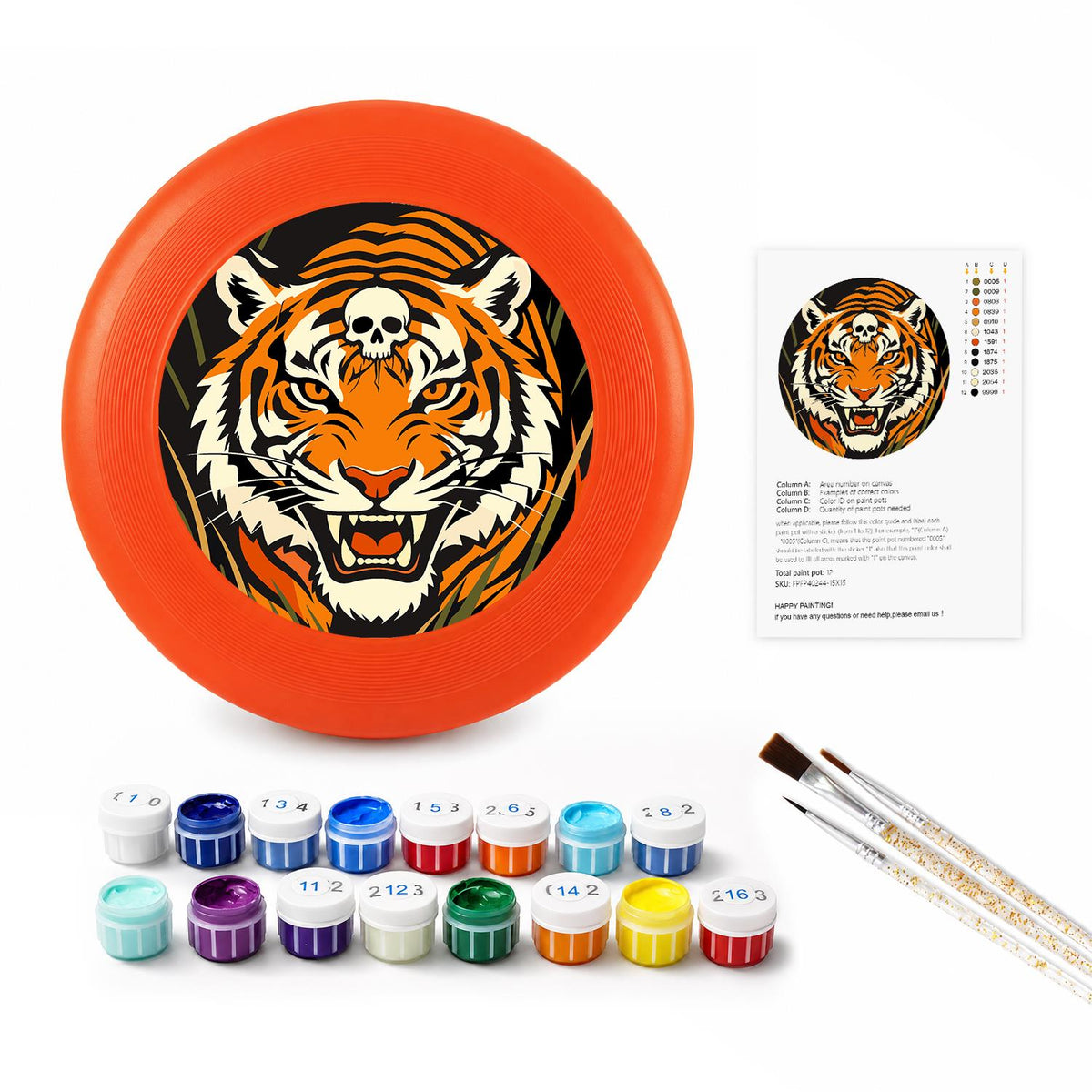 Roaring Tiger (Paint by Numbers Flying Disc)