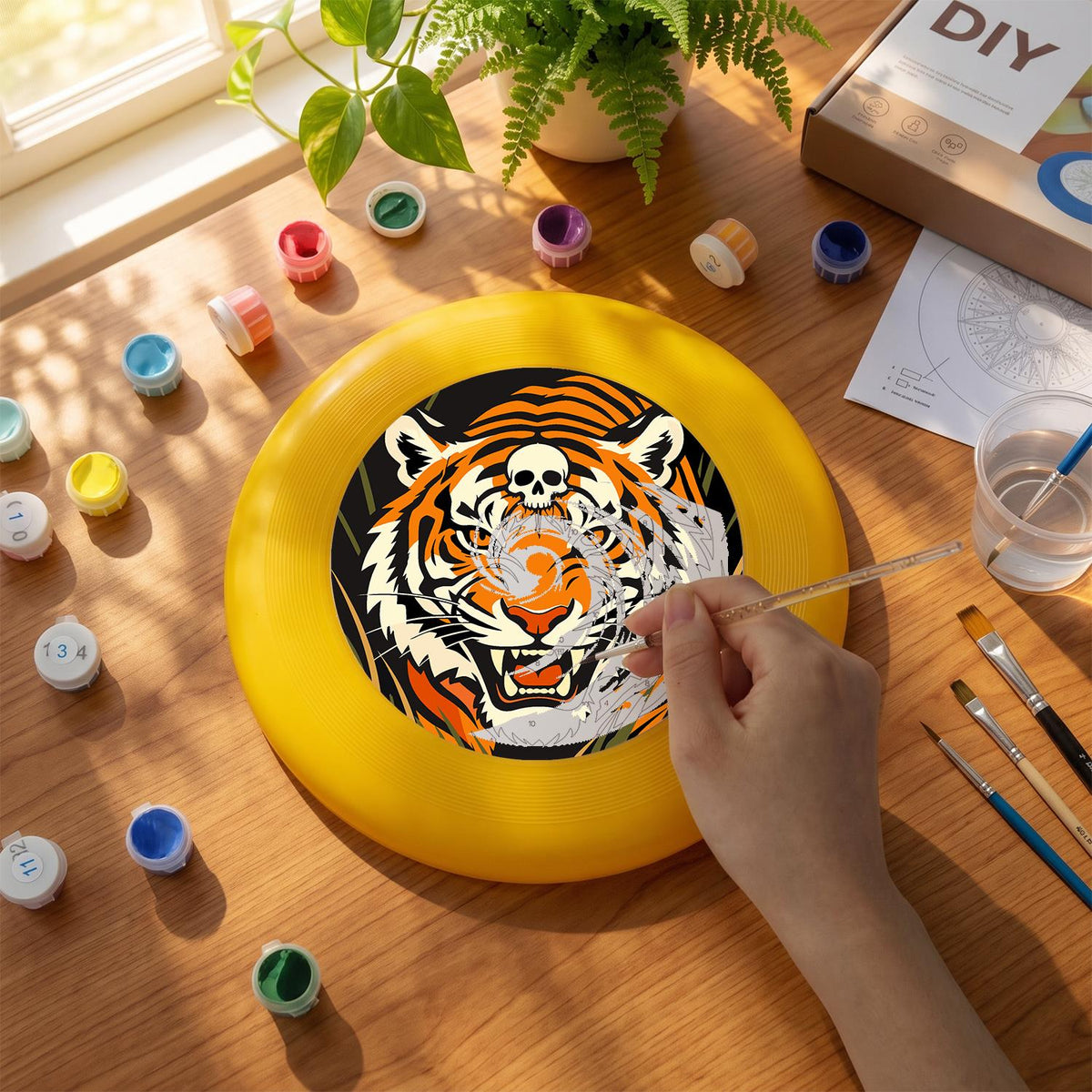 Roaring Tiger (Paint by Numbers Flying Disc)