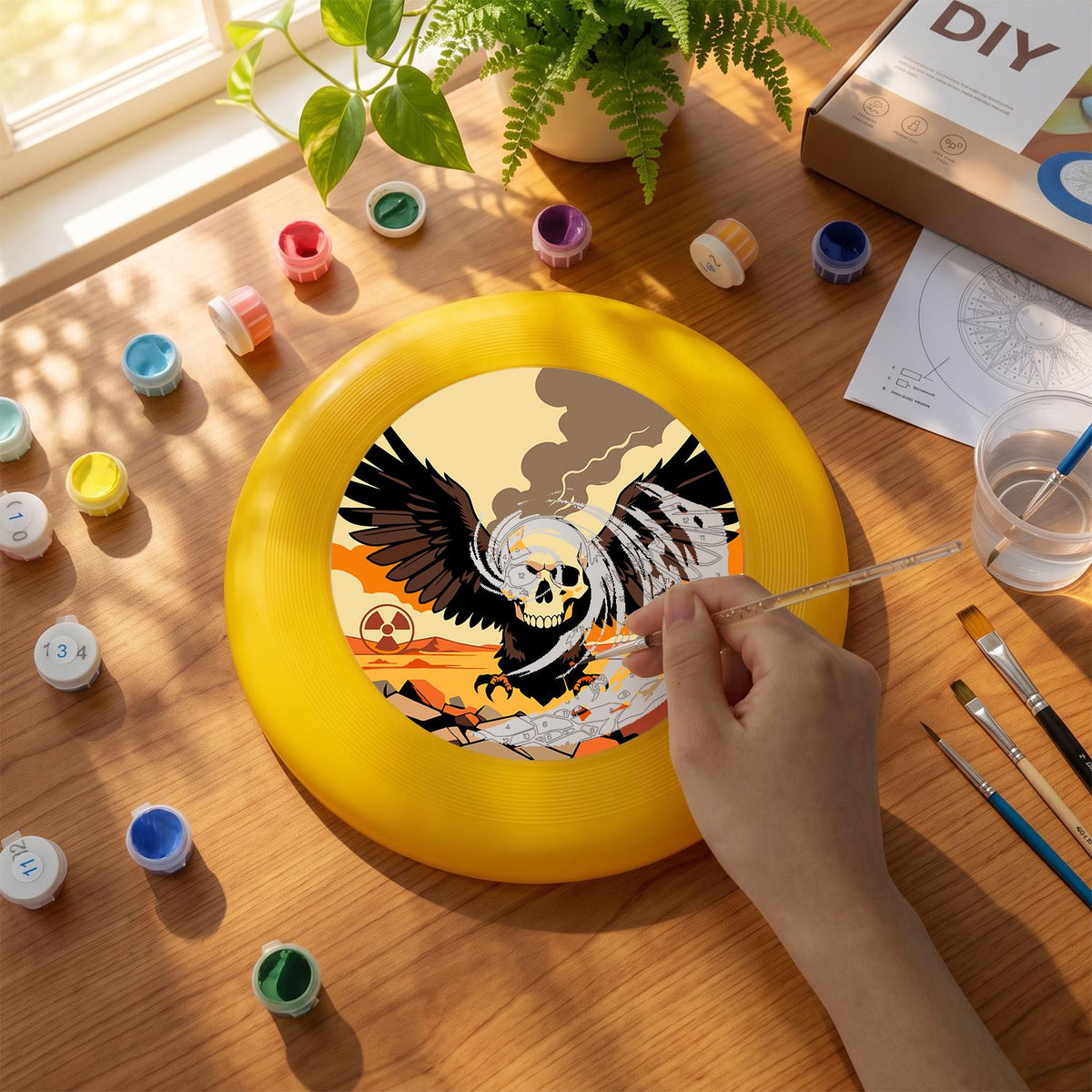 Winged Skull (Paint by Numbers Flying Disc)