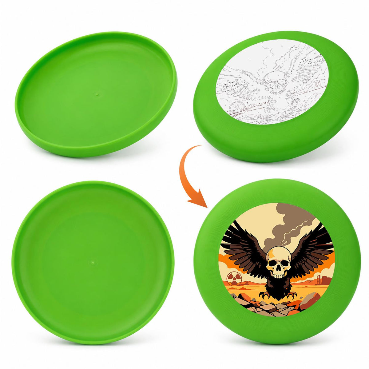 Winged Skull (Paint by Numbers Flying Disc)