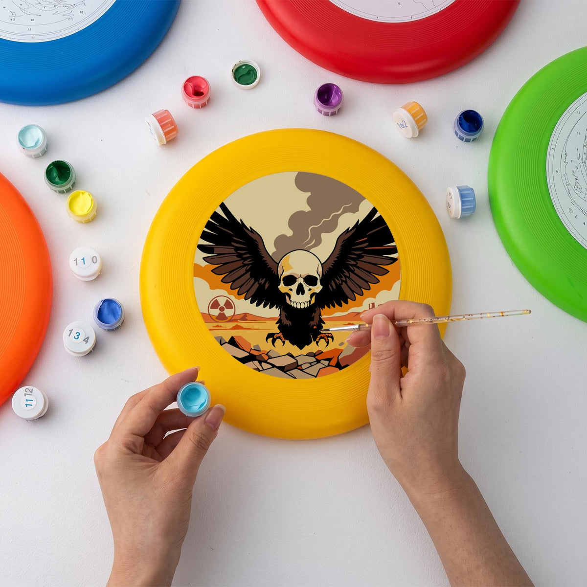 Winged Skull (Paint by Numbers Flying Disc)