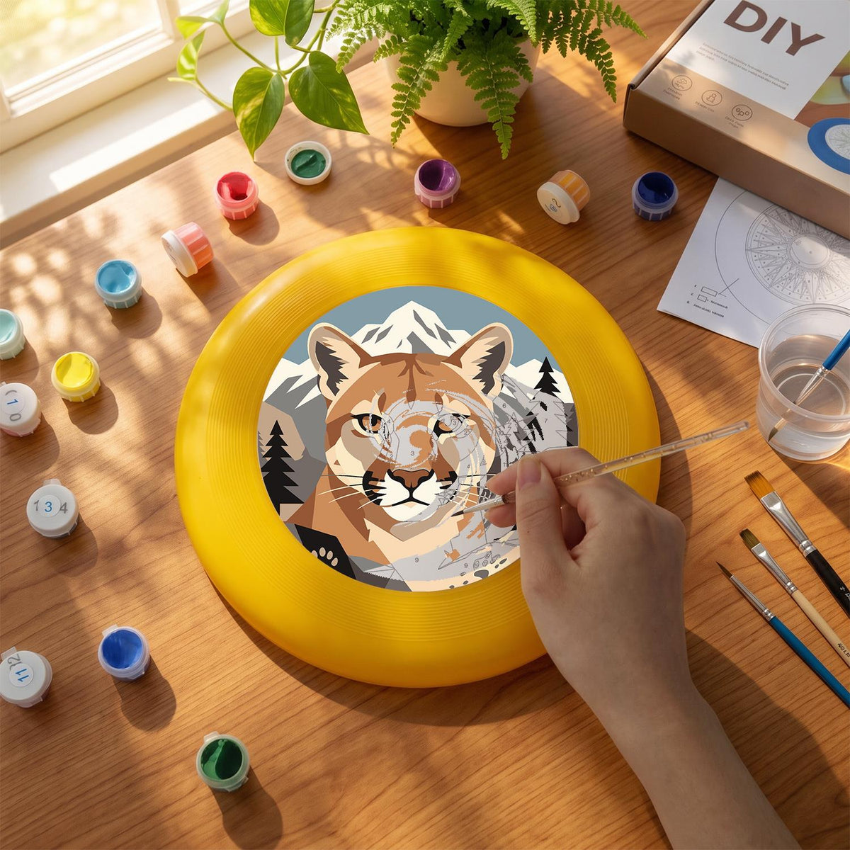 Mountain Cougar (Paint by Numbers Flying Disc)