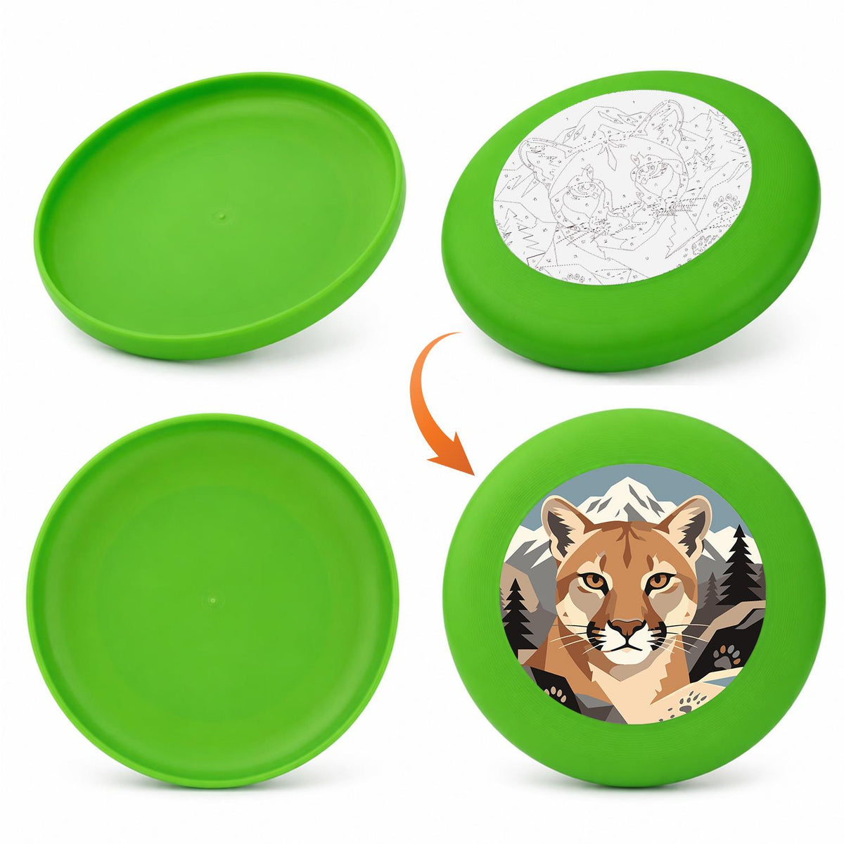 Mountain Cougar (Paint by Numbers Flying Disc)