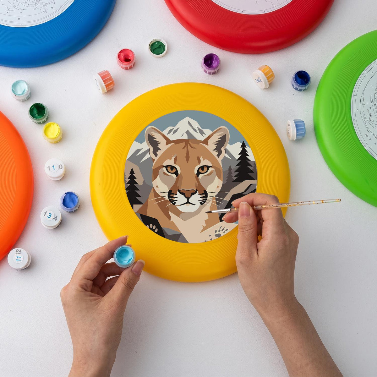 Mountain Cougar (Paint by Numbers Flying Disc)