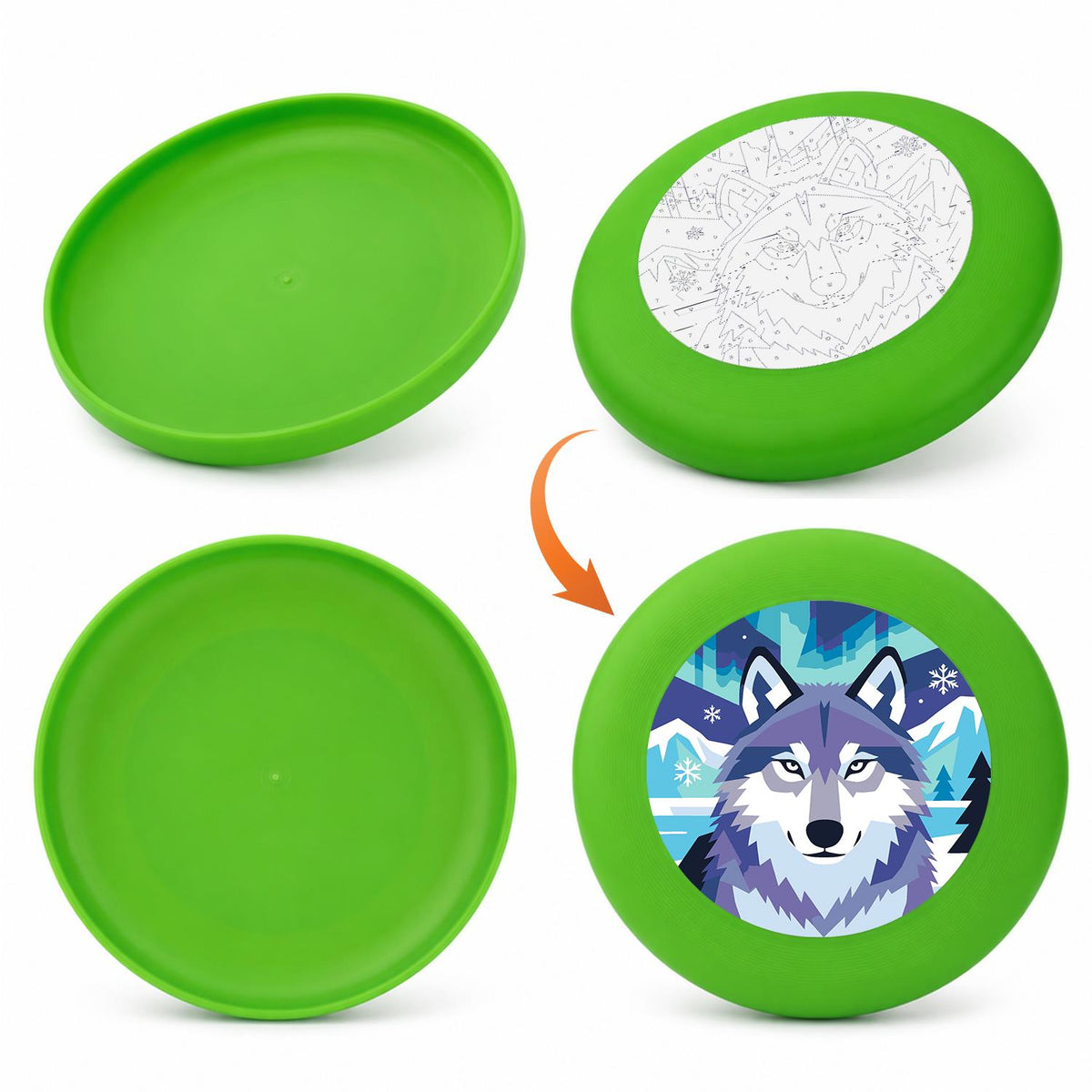 Arctic Wolf (Paint by Numbers Flying Disc)