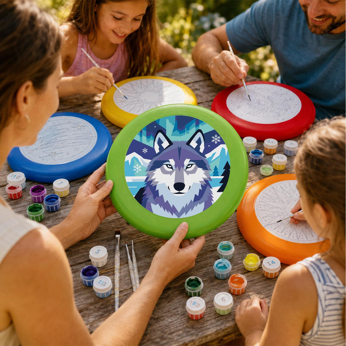 Arctic Wolf (Paint by Numbers Flying Disc)