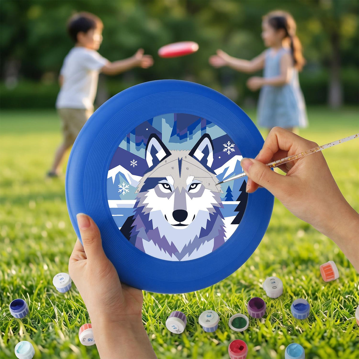 Arctic Wolf (Paint by Numbers Flying Disc)