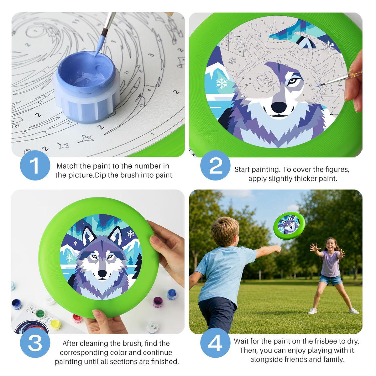 Arctic Wolf (Paint by Numbers Flying Disc)