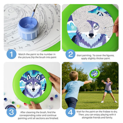 Arctic Wolf (Paint by Numbers Flying Disc)