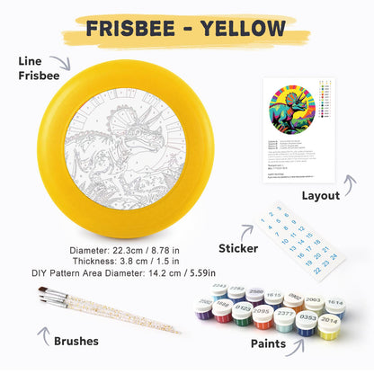 Colourful Triceratops (Paint by Numbers Flying Disc)
