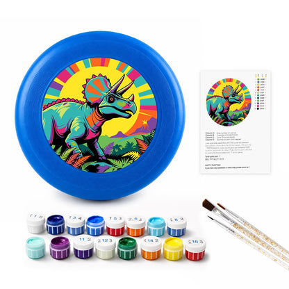 Colourful Triceratops (Paint by Numbers Flying Disc)