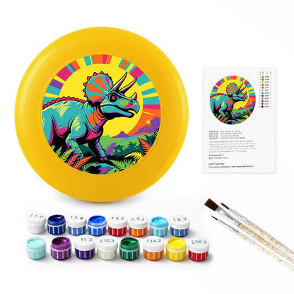 Colourful Triceratops (Paint by Numbers Flying Disc)