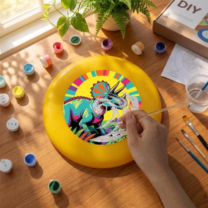Colourful Triceratops (Paint by Numbers Flying Disc)