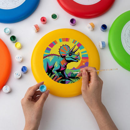 Colourful Triceratops (Paint by Numbers Flying Disc)