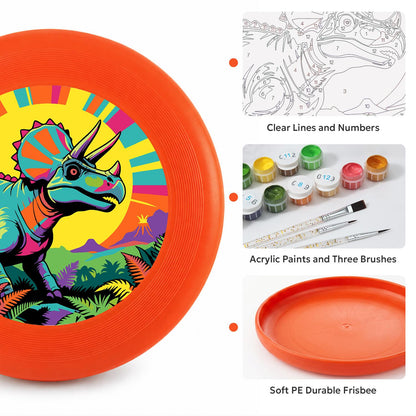 Colourful Triceratops (Paint by Numbers Flying Disc)