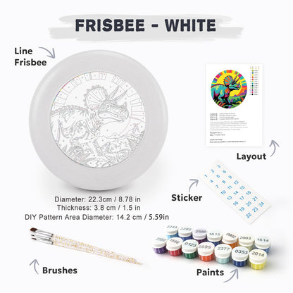 Colourful Triceratops (Paint by Numbers Flying Disc)