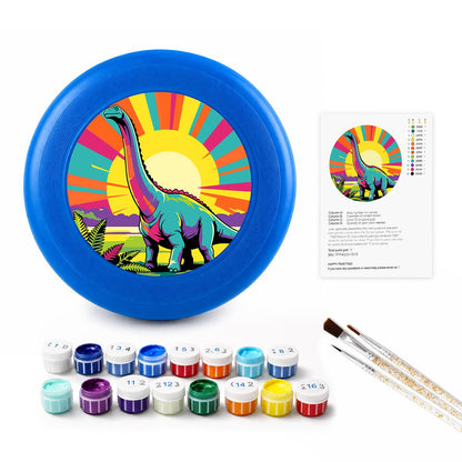 Sunrise Long-Neck Dinosaur (Paint by Numbers Flying Disc)