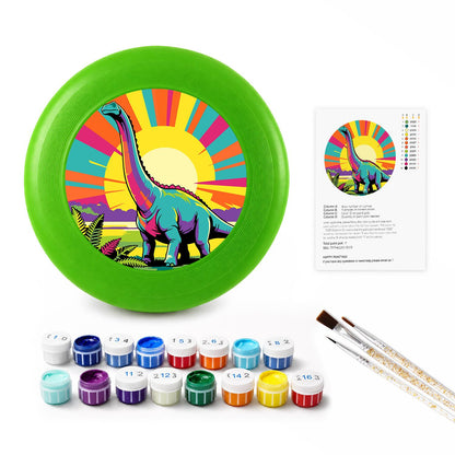 Sunrise Long-Neck Dinosaur (Paint by Numbers Flying Disc)