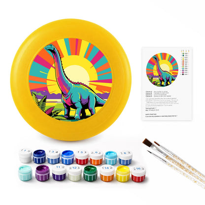 Sunrise Long-Neck Dinosaur (Paint by Numbers Flying Disc)