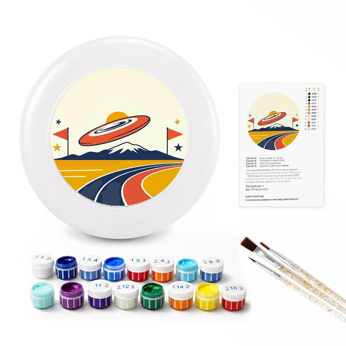 Flying Saucer Road Trip (Paint by Numbers Flying Disc)
