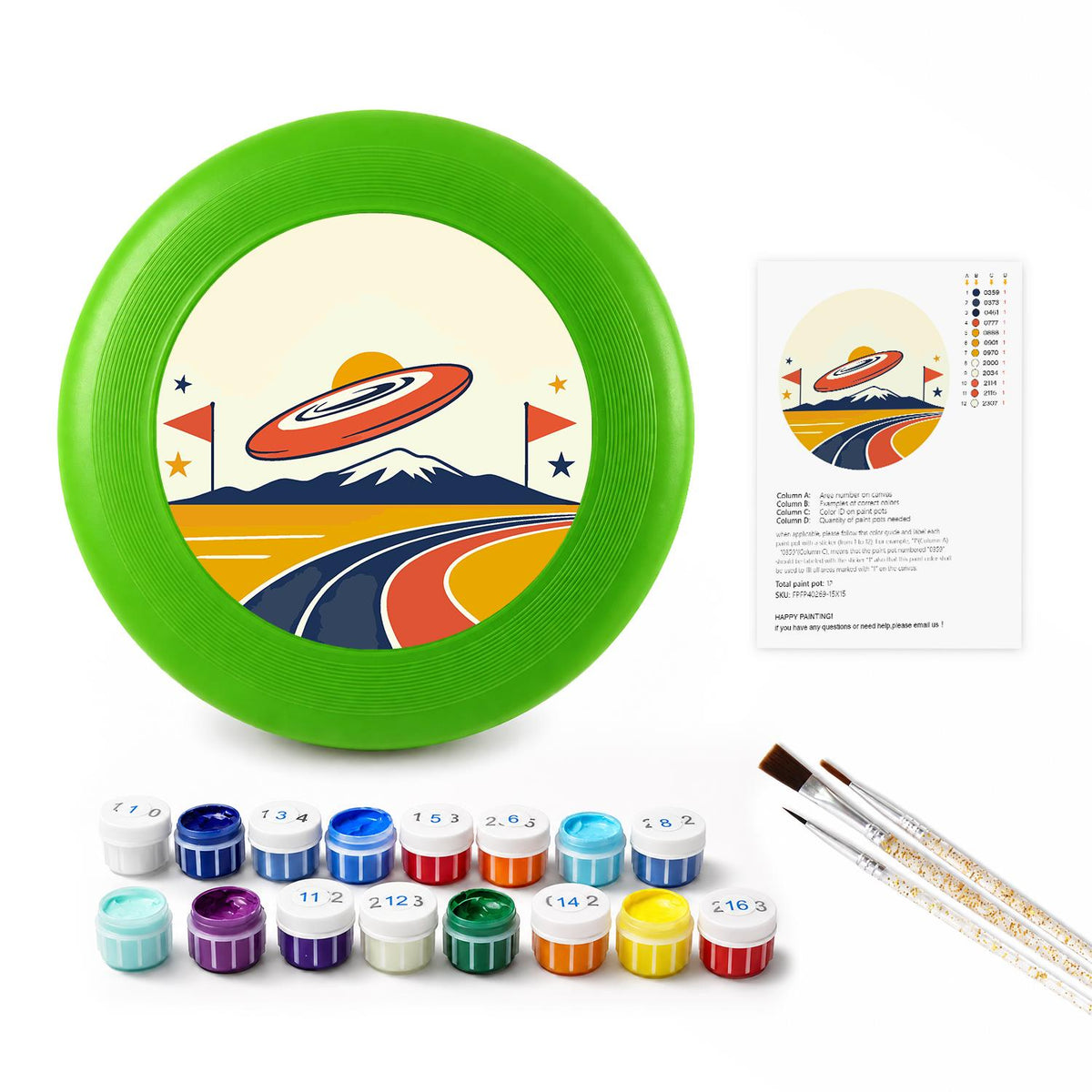 Flying Saucer Road Trip (Paint by Numbers Flying Disc)