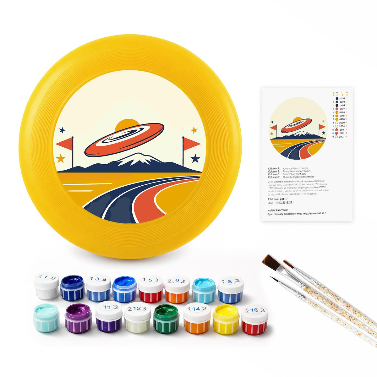 Flying Saucer Road Trip (Paint by Numbers Flying Disc)