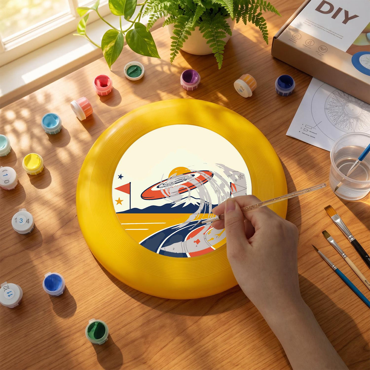 Flying Saucer Road Trip (Paint by Numbers Flying Disc)