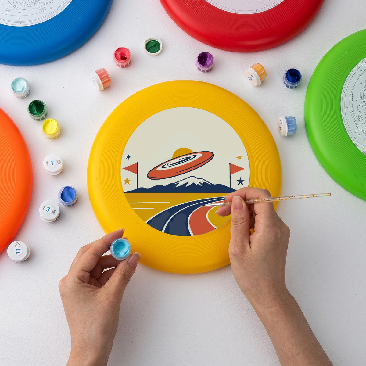 Flying Saucer Road Trip (Paint by Numbers Flying Disc)