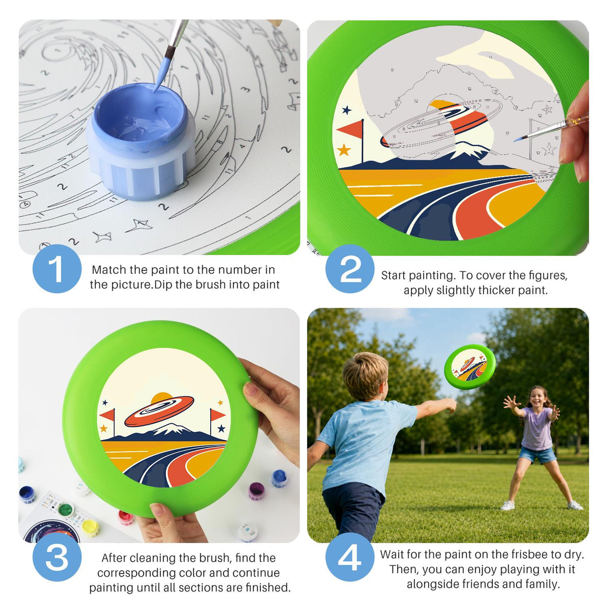 Flying Saucer Road Trip (Paint by Numbers Flying Disc)