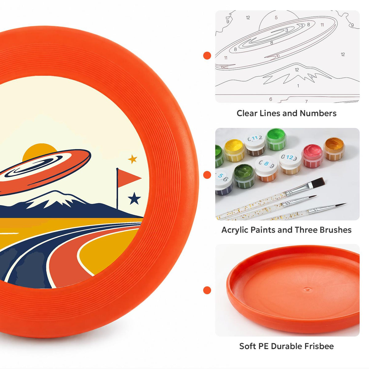 Flying Saucer Road Trip (Paint by Numbers Flying Disc)