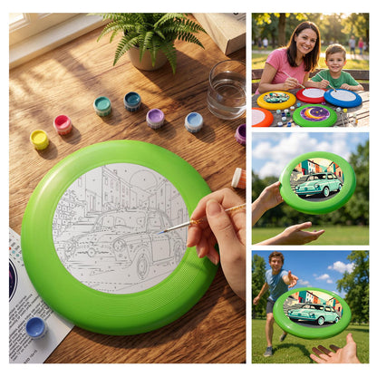 Mint Classic Car (Paint by Numbers Flying Disc)