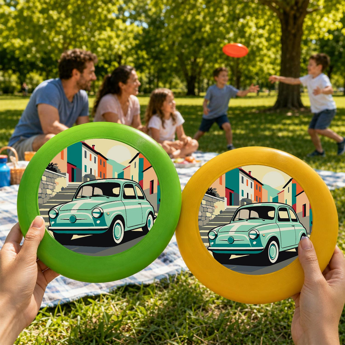 Mint Classic Car (Paint by Numbers Flying Disc)