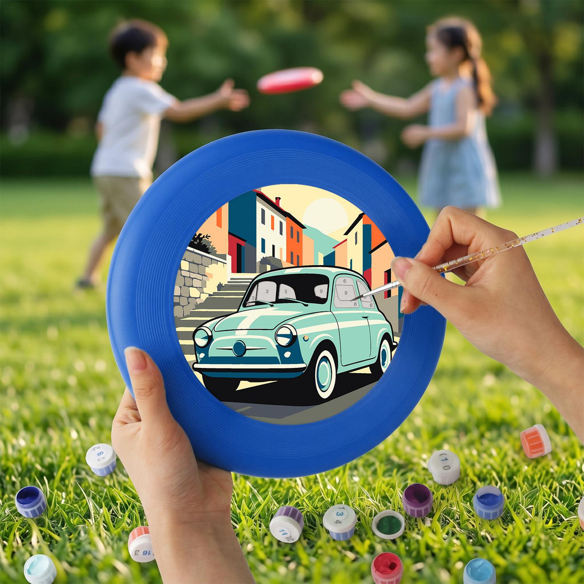 Mint Classic Car (Paint by Numbers Flying Disc)