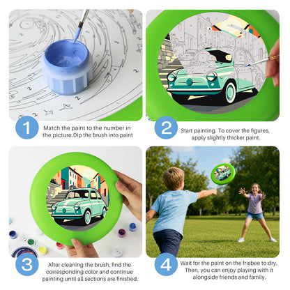 Mint Classic Car (Paint by Numbers Flying Disc)
