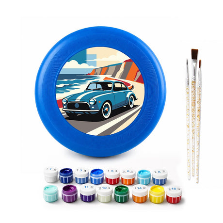 Blue Classic Car (Paint by Numbers Flying Disc)