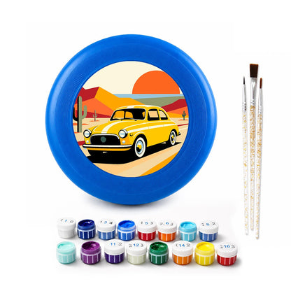Yellow Sports Car (Paint by Numbers Flying Disc)