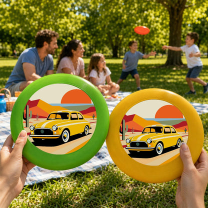 Yellow Sports Car (Paint by Numbers Flying Disc)