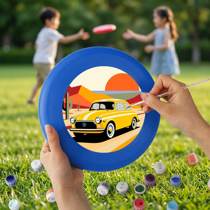 Yellow Sports Car (Paint by Numbers Flying Disc)