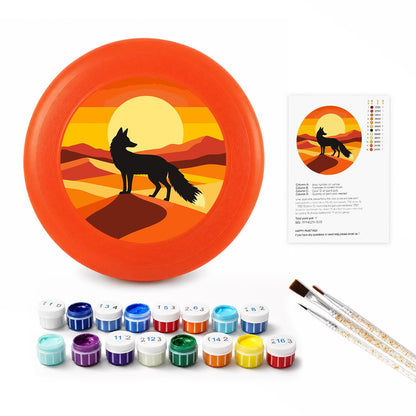 Walking Wolf at Sunset (Paint by Numbers Flying Disc)