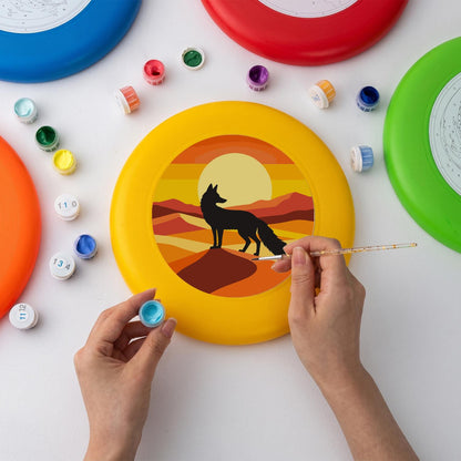 Walking Wolf at Sunset (Paint by Numbers Flying Disc)