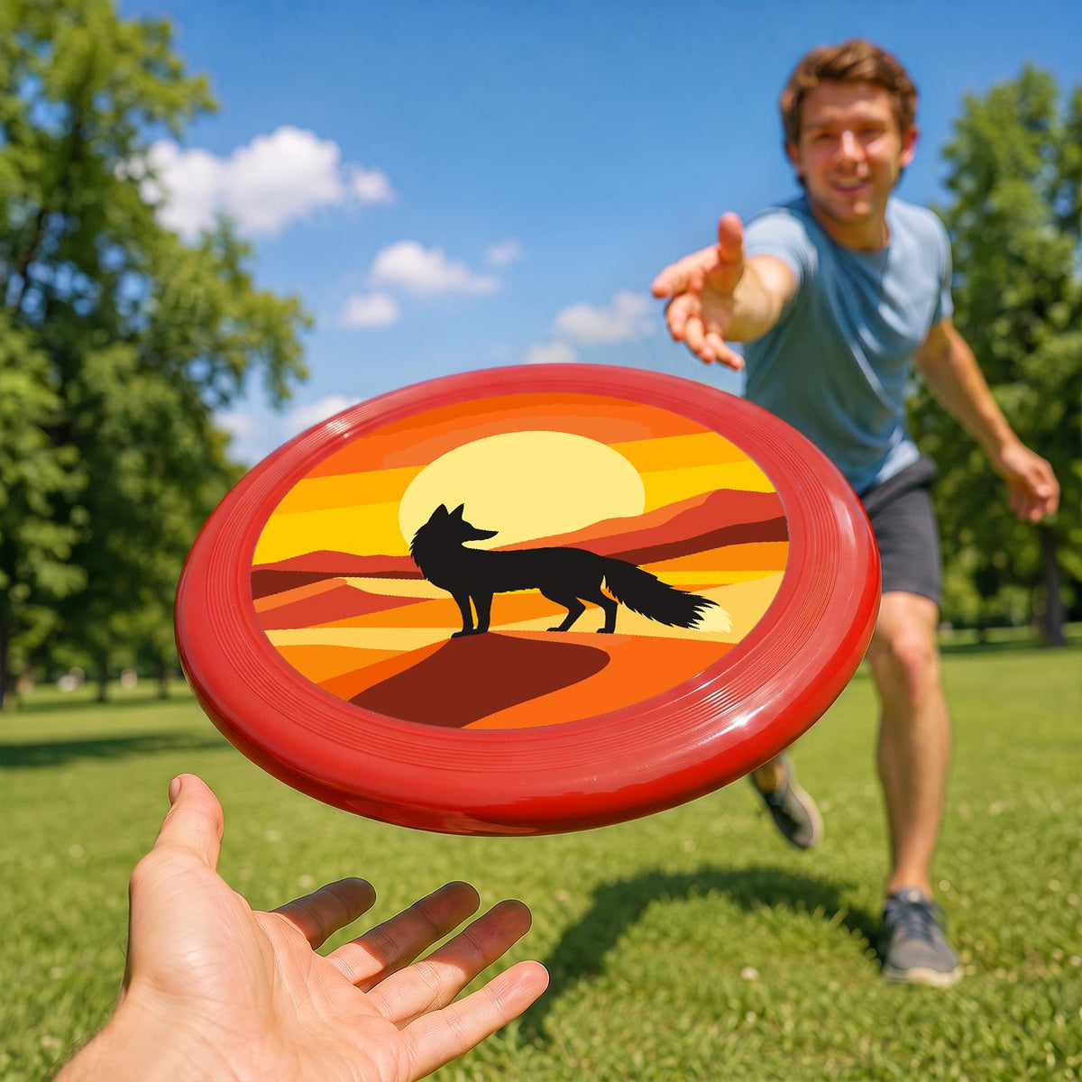 Walking Wolf at Sunset (Paint by Numbers Flying Disc)