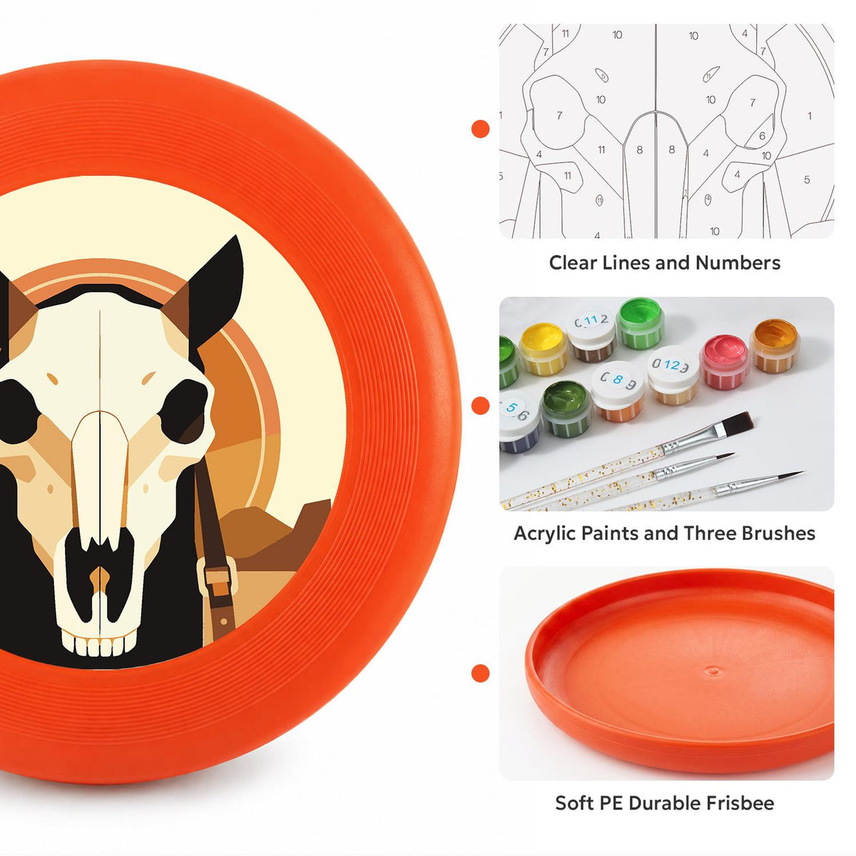 Desert Animal Skull (Paint by Numbers Flying Disc)