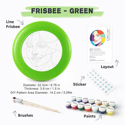 Colourful Woman Portrait (Paint by Numbers Flying Disc)