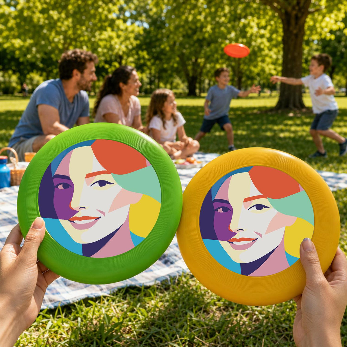Colourful Woman Portrait (Paint by Numbers Flying Disc)
