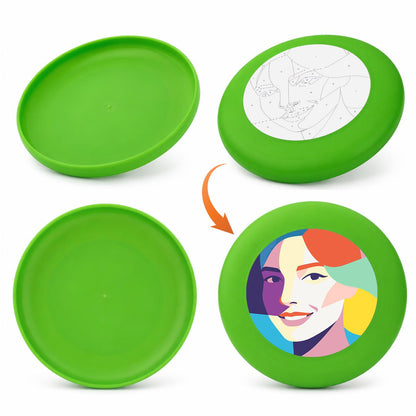 Colourful Woman Portrait (Paint by Numbers Flying Disc)