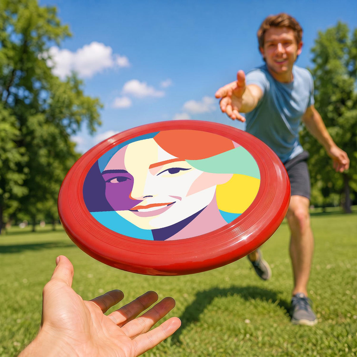 Colourful Woman Portrait (Paint by Numbers Flying Disc)