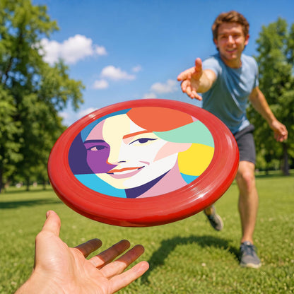 Colourful Woman Portrait (Paint by Numbers Flying Disc)